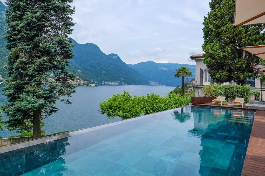 Infinity pool above Lake Como
